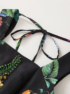 ASHORE SHOP Summer Loose Dress For Women Flower Sequins Square Collar