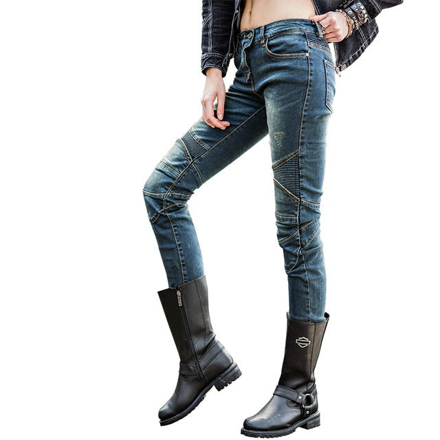 Protective Gear for Women Featherbed Jeans Women;s Motorcycle Jeans Outdoor Riding Jeans