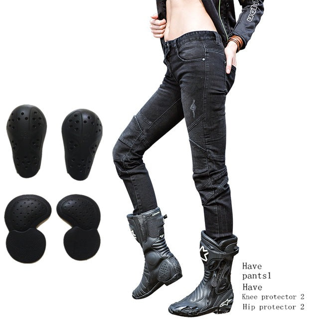 Protective Gear for Women Featherbed Jeans Women;s Motorcycle Jeans Outdoor Riding Jeans
