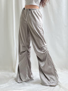 ASHORESHOP Womens Satin Summer Baggy Pant Satin Wide Leg Women's Pants