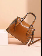 Women bag 2020 new wild leather handbag fashion small bucket bag shoulder messenger bag 				 							        							-Leather-Fashion atmosphere retro leather handbag