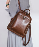 Women Vintage Backpack Female High Quality Leather Book School Bags