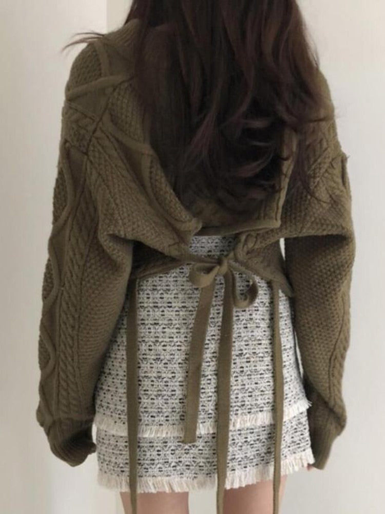 ashore-shop-short and loose sweater tops-Sweet-Lace-Up-Knit-Sweater-Women2