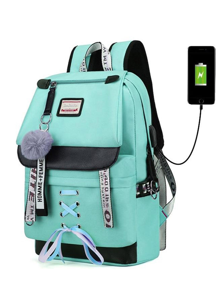 Ashoreshop women students smart back pack cellphone charger students backpacks