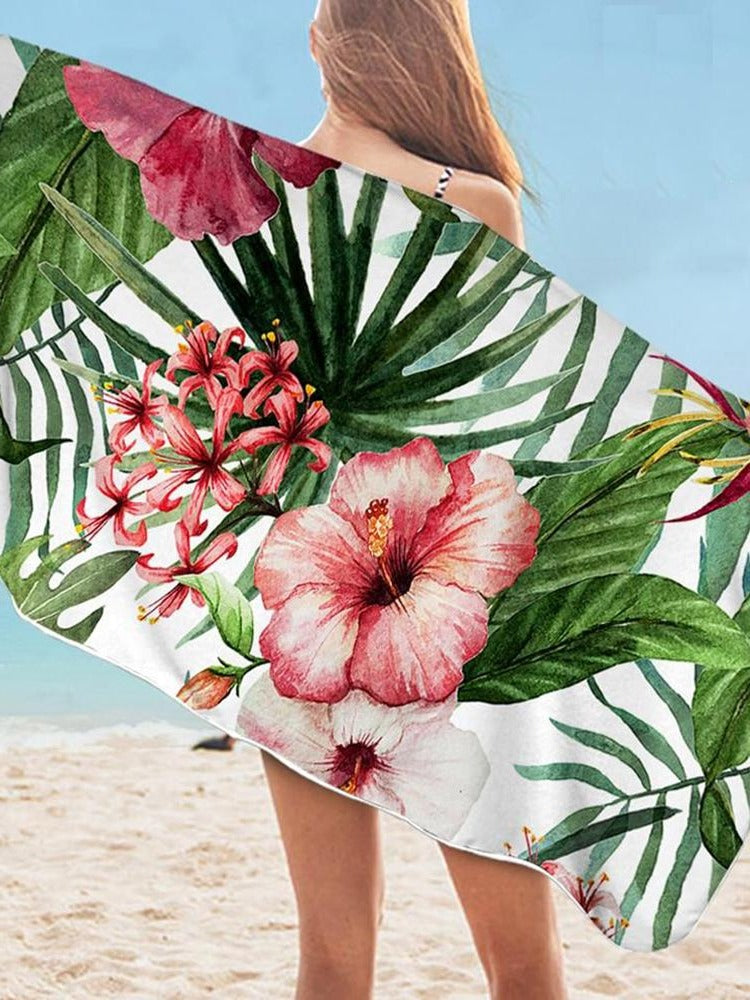 Beach blankets tropical flower print beach blankets Floral Bath Towel