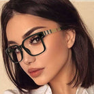 Hot Square Anti Blue Light Optical Glasses Frames Customized Lenses Men Women