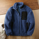 Autumn and winter mens quilted warm short stand collar cotton lambswool berber coat