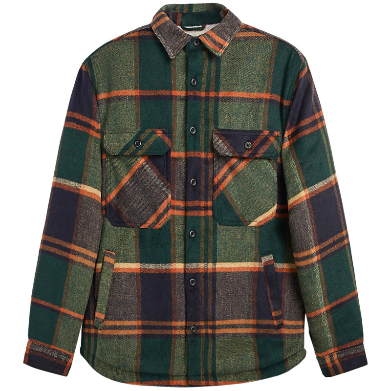 2020 Hotsale Mens Plaid Shirt Jacket Warm Winter Coat