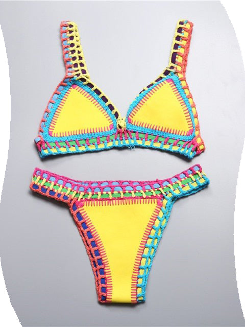 Micro Bikini 2022 Women Handmade Crochet Knit Bikini Sets Hot Swimwear ...
