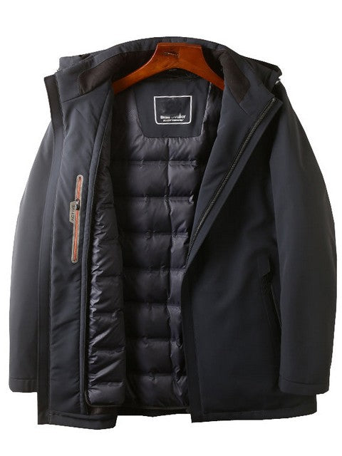 90% Down Waterproof Mens High Quality Detachable inner winter men's 2 in 1 down jacket