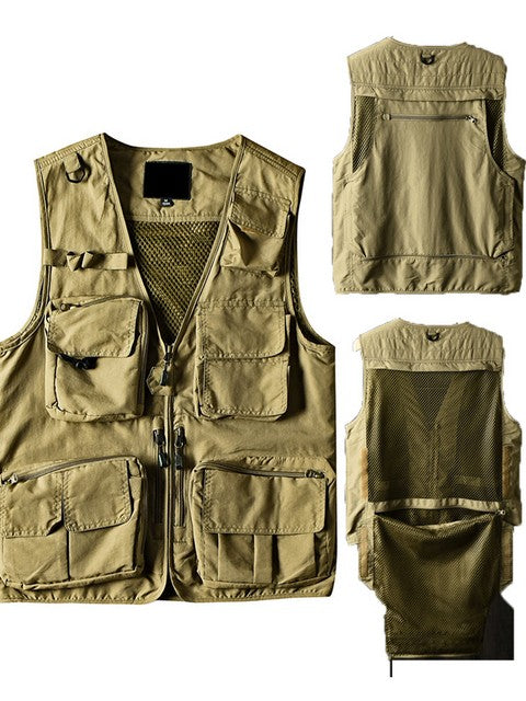 Ashore Shop men's outdoor mountaineering fishing vest tooling multi-pocket vest