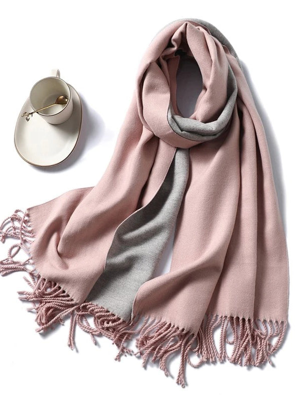 pink winter scarf