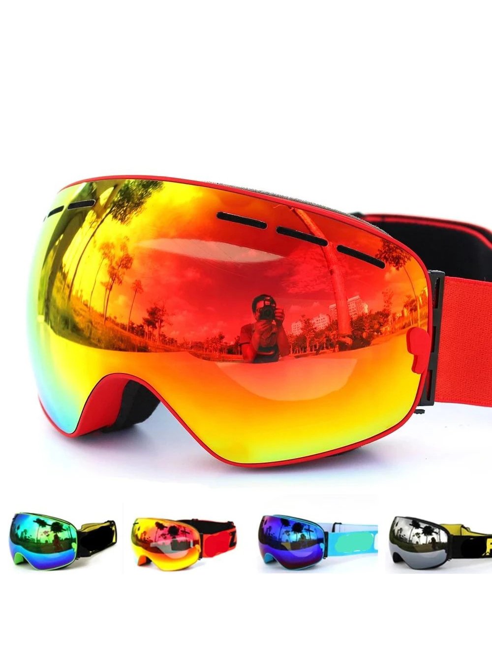 ski goggles double layers UV400 anti-fog big ski mask glasses skiing snow men women snowboard goggles