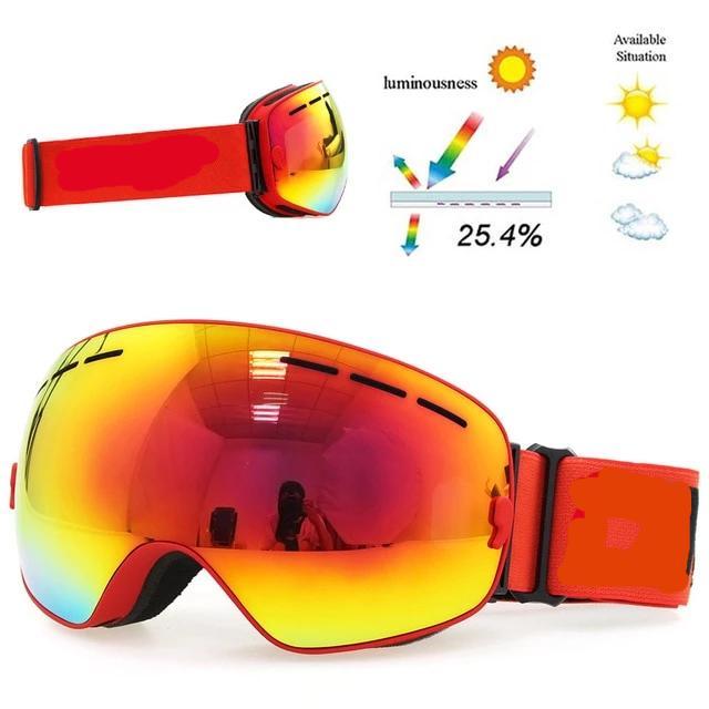 ski goggles double layers UV400 anti-fog big ski mask glasses skiing snow men women snowboard goggles