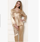 Couple Pajamas Golden Couple Spring Autumn Mens Ladies Long Sleeve Pajamas Golden Couple