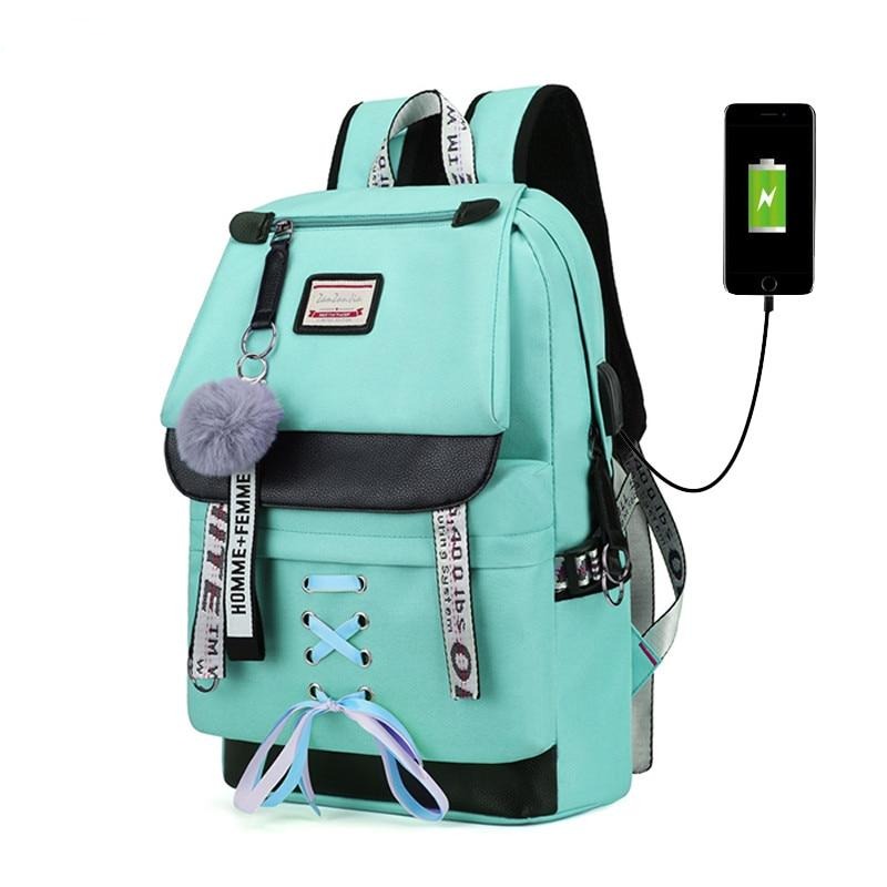 Ashoreshop women students smart back pack cellphone charger students backpacks