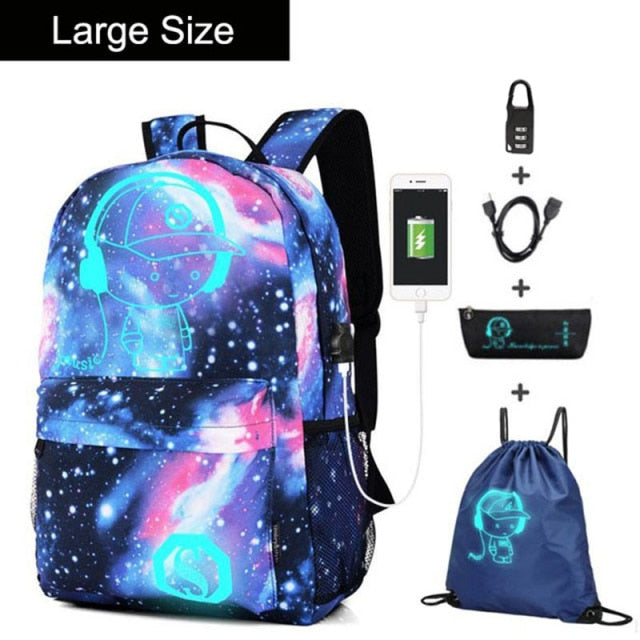 Luminous Oxford School Backpack Daypack Shoulder Ashoreshop