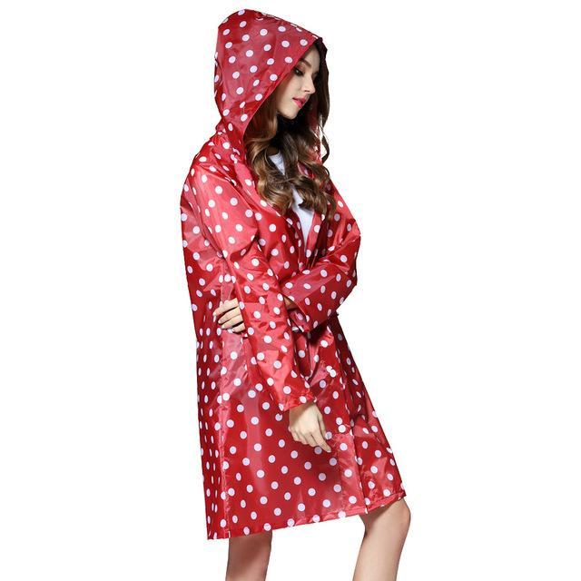 Womens Hooded Raincoat Outdoor Travel Waterproof Riding Cloth Rain coat Poncho Rainwear