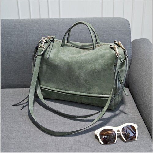 Women/Men handbag PU leather tote bag Retro shoulder Computer bags Tot