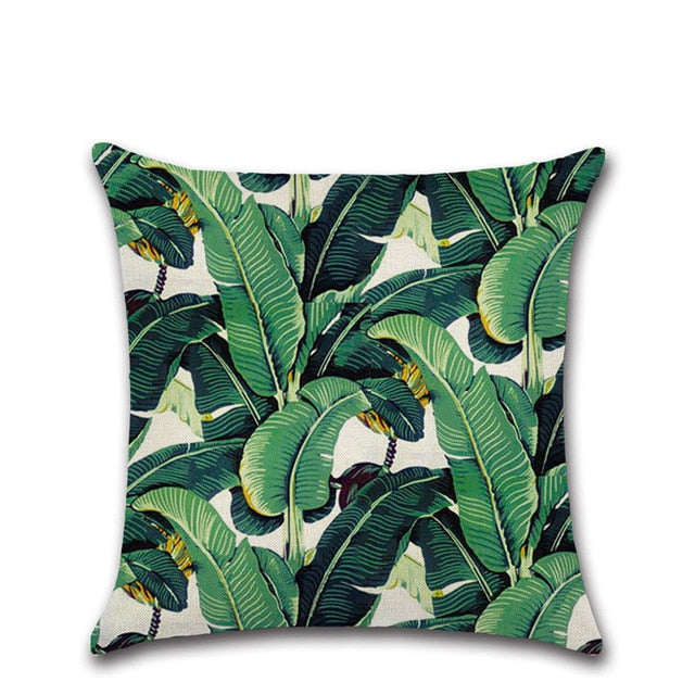 Tropical Plants Cactus Monstera Summer Decorative Throw Pillows