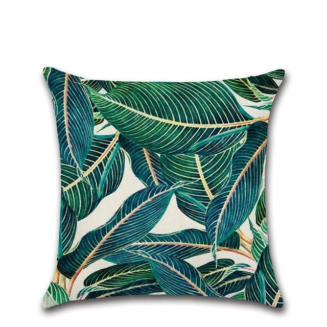 Tropical Plants Cactus Monstera Summer Decorative Throw Pillows