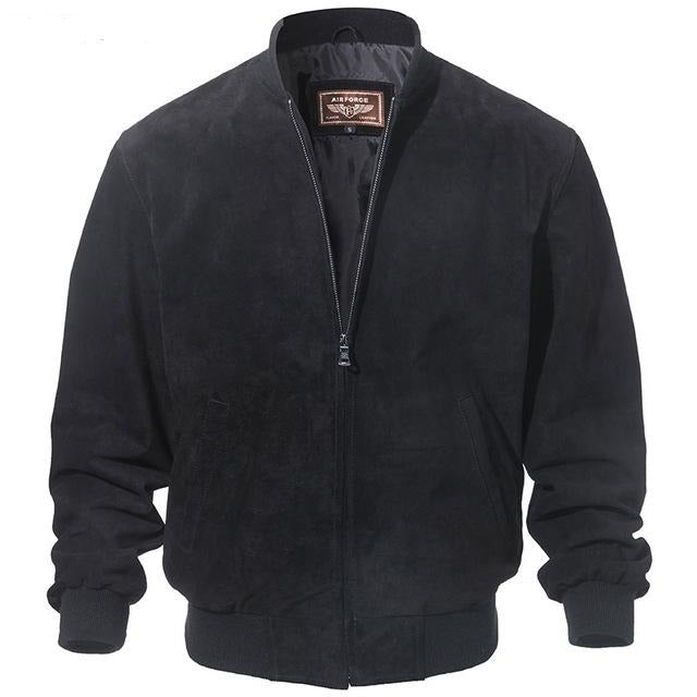 ASHORESHOP Men Classic 100% Real Pigskin Suede Coat Genuine Baseball Bomber Leather Jacket XXXL