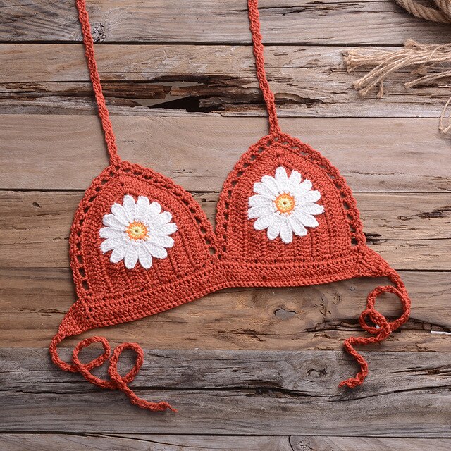 Ashoreshop Handmade Crochet Bikini Set Women Swimsuit 2pcs