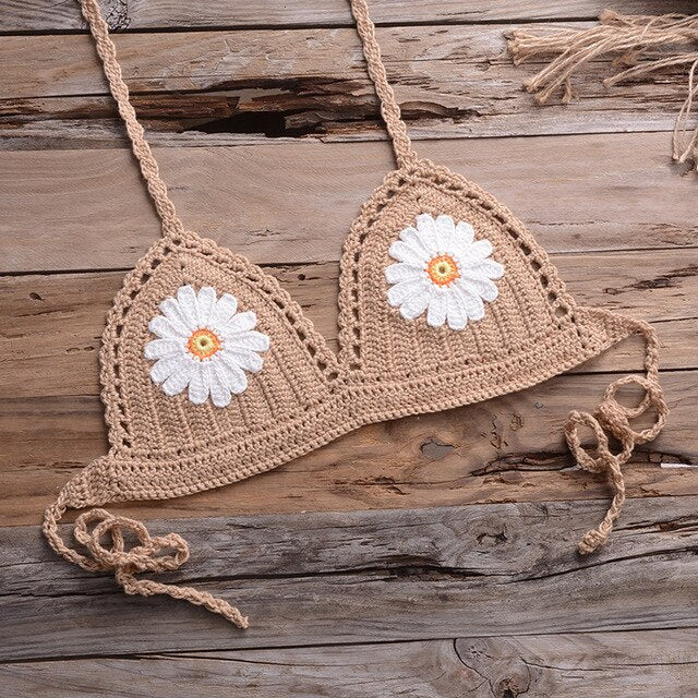 Ashoreshop Handmade Crochet Bikini Set Women Swimsuit 2pcs