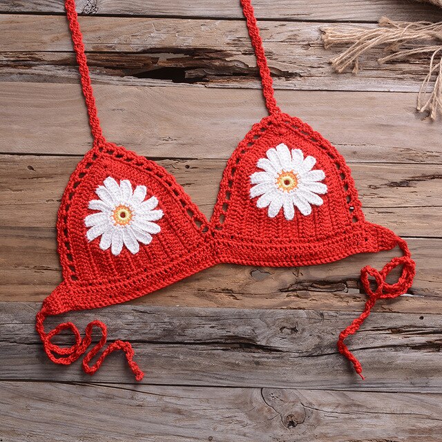 Ashoreshop Handmade Crochet Bikini Set Women Swimsuit 2pcs