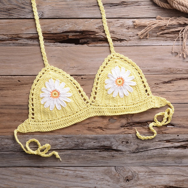 Ashoreshop Handmade Crochet Bikini Set Women Swimsuit 2pcs