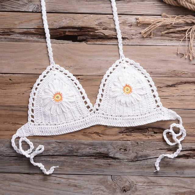 Ashoreshop Handmade Crochet Bikini Set Women Swimsuit 2pcs