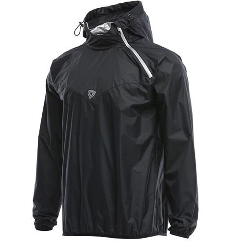 Ashore Shop Men's Running Long Sleeve Fitness Jacket with Hood