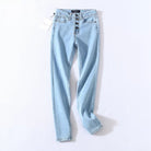 Women Slim Fit Stretch Denim Pants Full Length Denim Tight Trousers