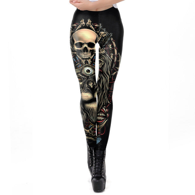 Women Leggings Skull New Design Punk Women Legging Gothic Style