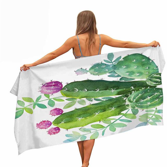 ASHORESHOP Quick Dry Microfiber Pool Beach Towel Palm Leave Print Beach Blanket