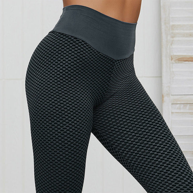 ASHORESHOP Active Seamless Leggings High Waist Elastic Push Up Ankle Length Polyester Legging