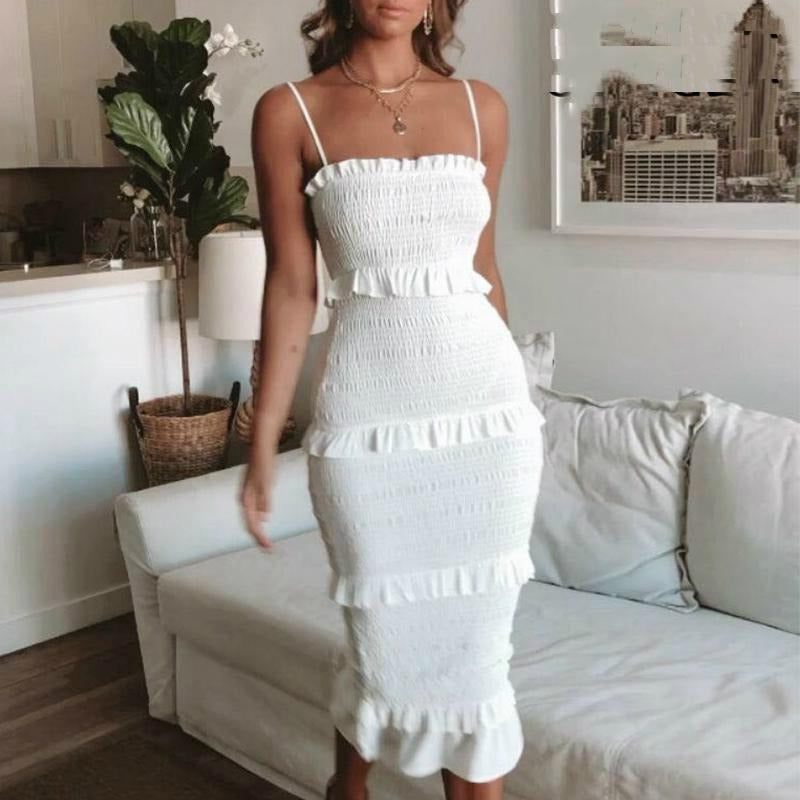 ASHORESHOP Summer Fashion Sling Long Dress Women 2020 Casual Party Dress