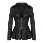 Biker Style Patchwork Irregular Design PU Leather Jacket