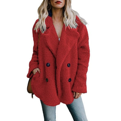 2020 Winter Coat Women Fluffy Teddy Jacket 