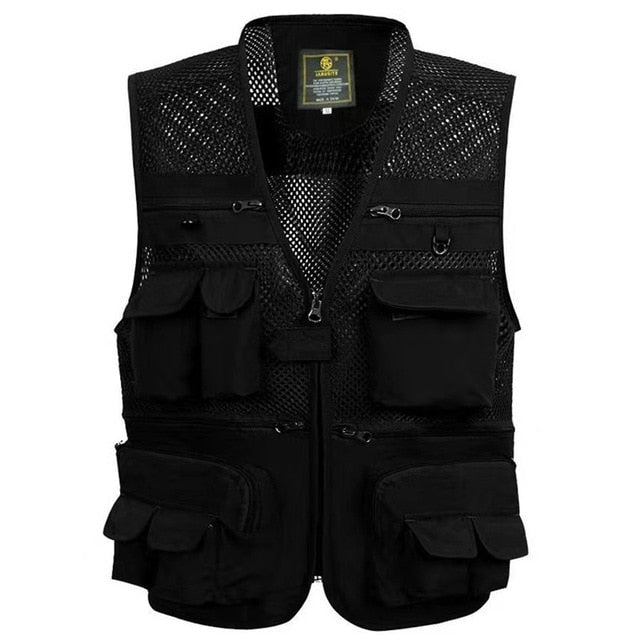 ASHORESHOP Men's Vest Tactical Webbed Gear Vest Summer Photographer Waistcoat