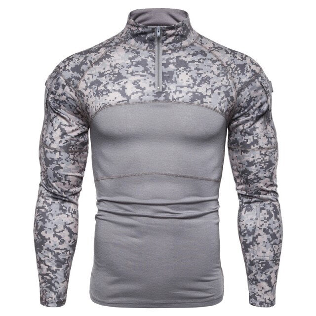 Men Long Sleeve Camouflage Tactical Shirt Hunt Combat Soldier Field T-shirts Outwear