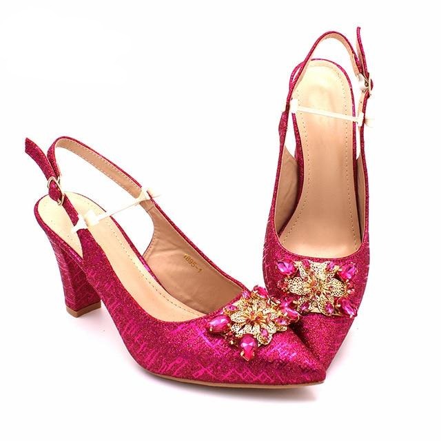 Party Shoes and Bag Matching Sets in Fuchsia Color