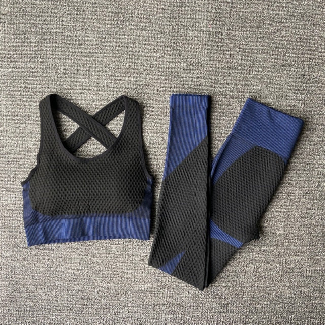 Seamless Women Yoga Sets Female Sport Gym suits Wear Running Clothes