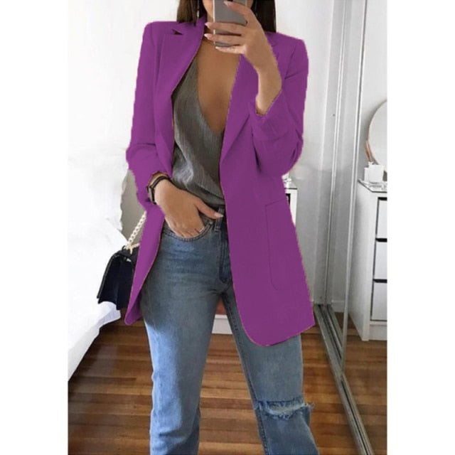 AshoreShop Womens Long Sleeve Slim and Chic Blazer Jacket