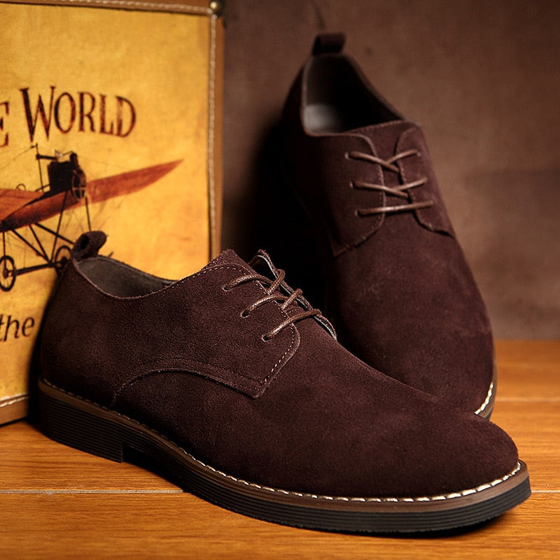 New 2021 Autumn British Style Men Suede Oxford Shoes