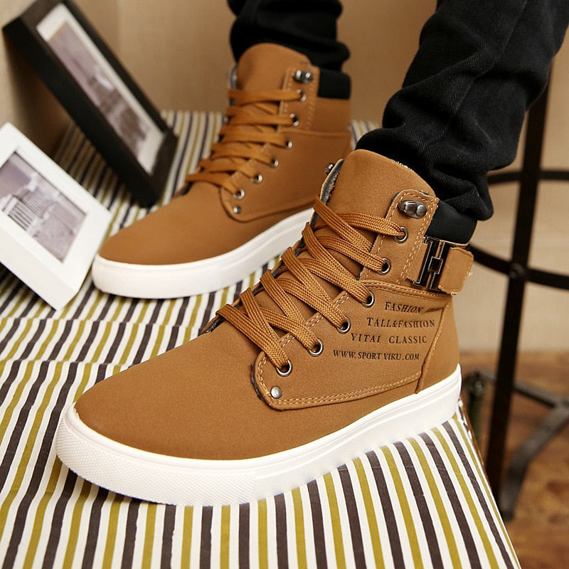 Ashoreshop Mens Ankle Boots Mens fashion warm ankle boots Winter Boots