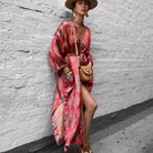 Womens Long Sleeve kimono Long Dresses Women Cover Up