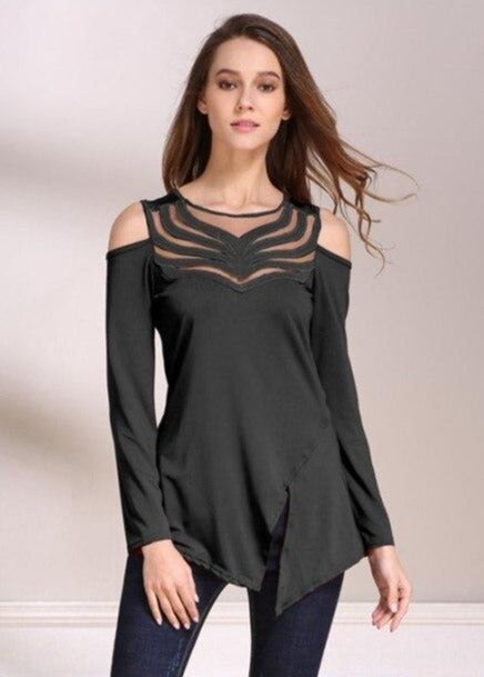 black long sleeve tee for women