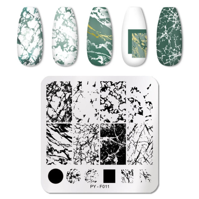 Nail Art Geometry Nail Stamping Plates Lines Animal Fruits Theme