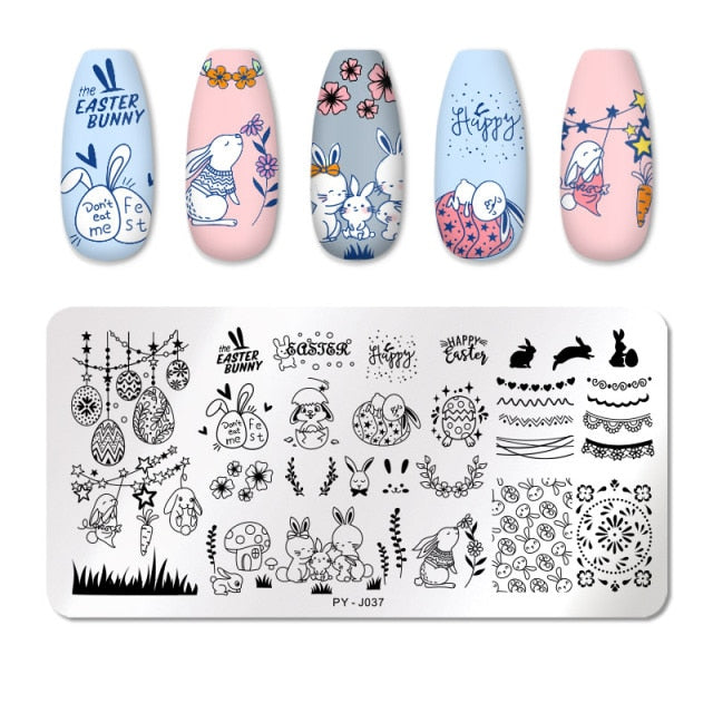 Nail Art Geometry Nail Stamping Plates Lines Animal Fruits Theme